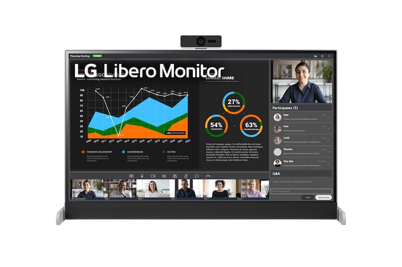 LG 据え置き、吊り下げの2タイプのスタンドを採用, 27BQ70QC-S