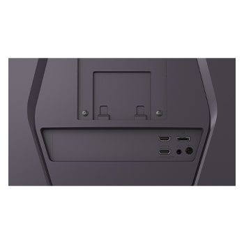 front view of the monitor with the stand down