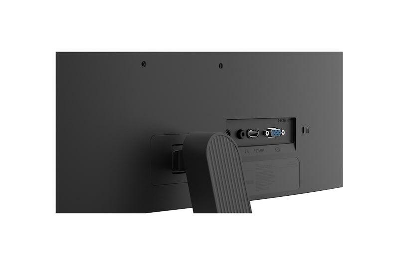 目の負担を軽減するリーダーモードとフリッカーセーフ機能を実演するLG FHDモニター。