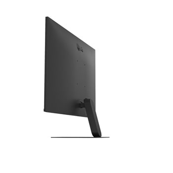 LG FHDモニターの背面ポート（HDMI 2.2、ヘッドホン出力、DC-INを含む）のクローズアップ。