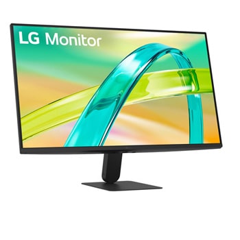 LG FHDモニターの側面図（チルト調整を表示）