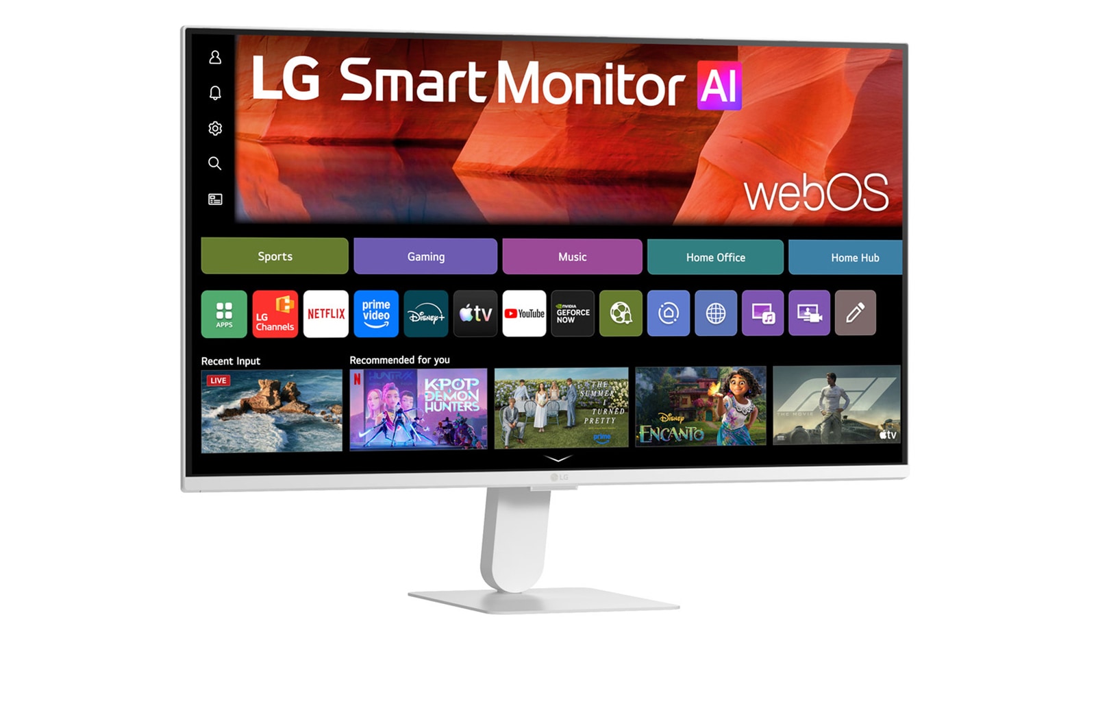 LGスマートモニターのHDR10 ProとsRGB 99%が、色精度とコントラストを向上させ、鮮明なビジュアルを実現します。