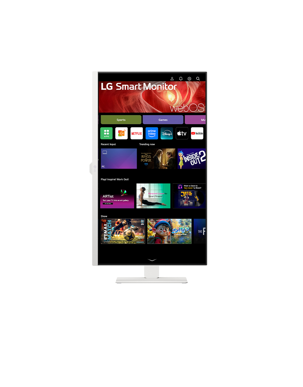 LGスマートモニター/27型/4K IPSパネル/27U730SA-W USB-C対応 PCモニター LG Smart Monitor ホワイト 27U730SA-W [27型