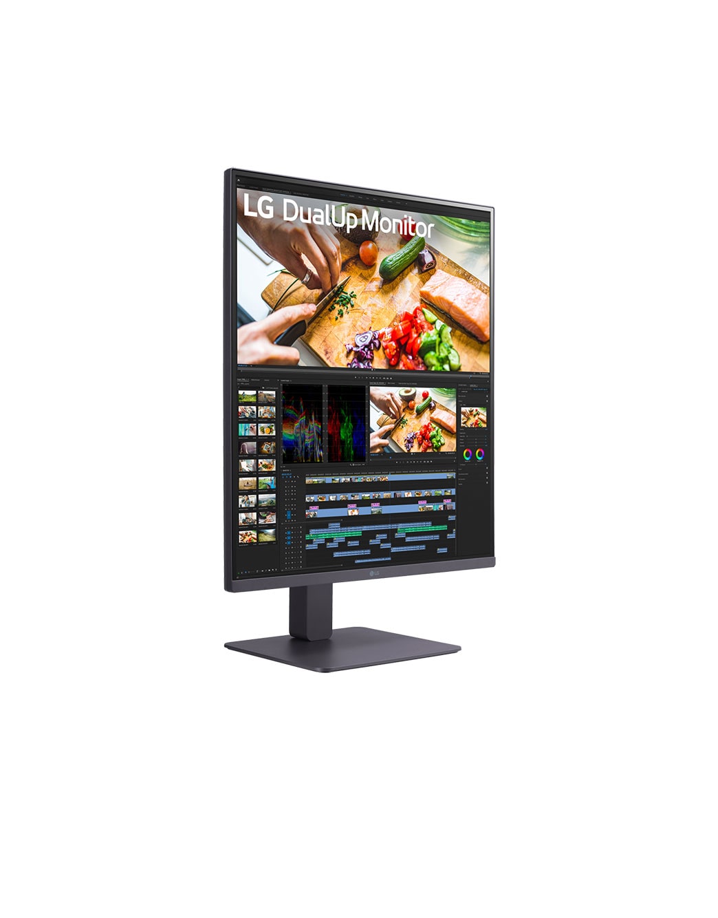 LG デュアルモニターセット 2台 LG、”横2画面”と”縦2画面”レイアウト自由なモニタ。吊り下げ式も