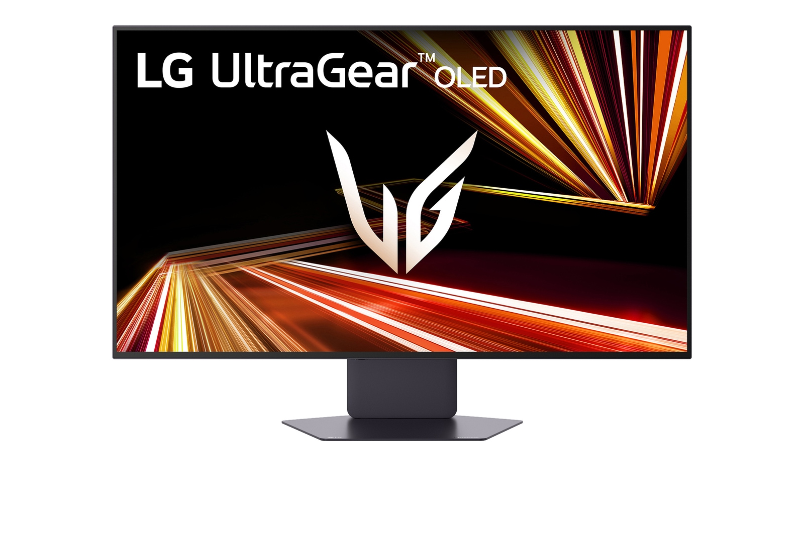 front view of the monitor with the stand down