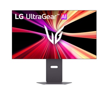 Front view of 31.5インチ UltraGear™  AI 4K(3840×2160)@240Hz＋Dual Mode対応 DP2.1 有機ELゲーミングモニター 32GX870B-B