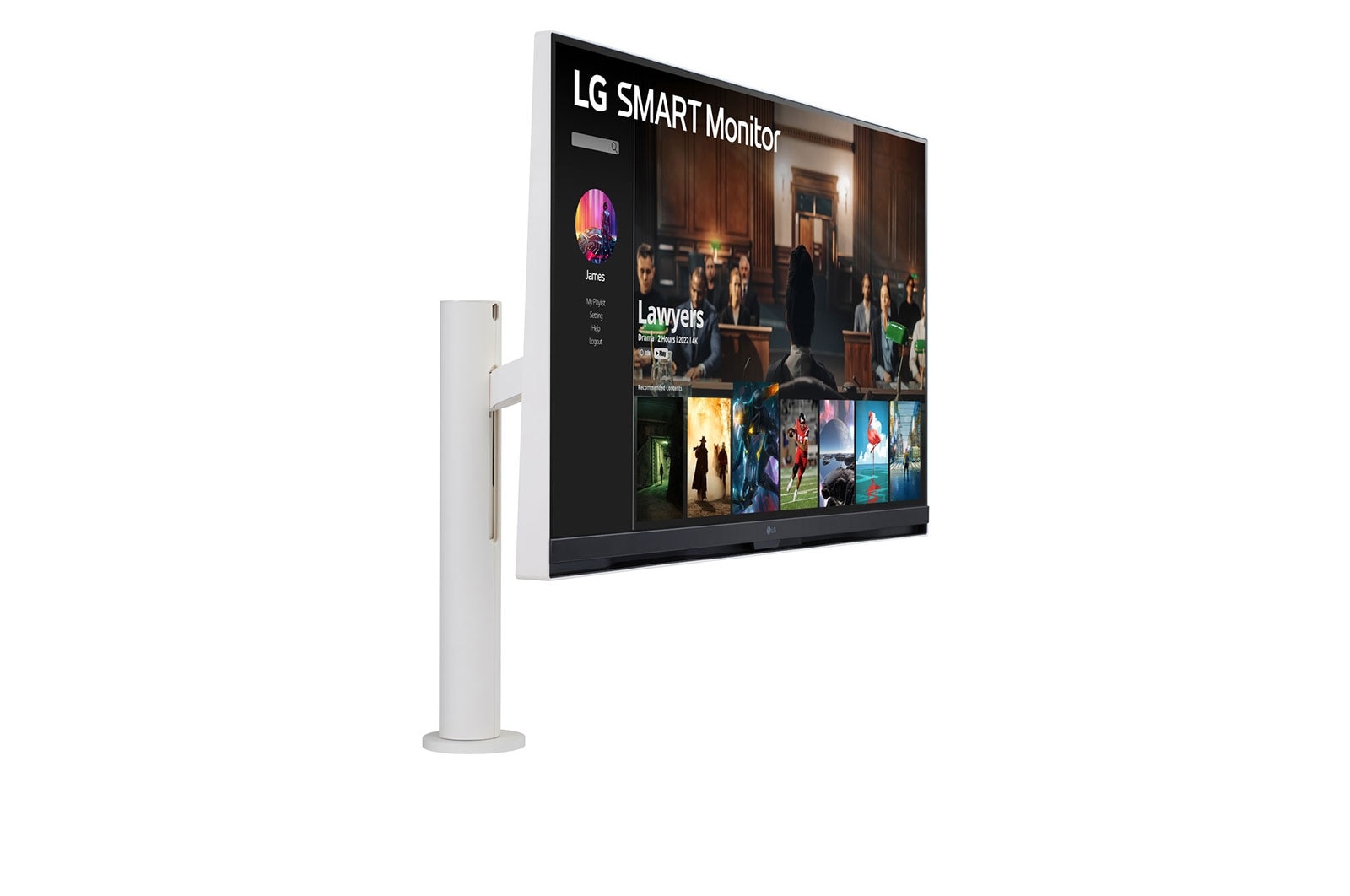 LG webOS搭載 31.5インチ4K（エルゴアーム） LG MyView Smart Monitor（チューナーレステレビ）, 32SQ780S-W