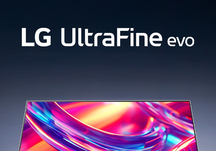 LG UltraFine™ evo 32U990A製品画像と、その下のロゴおよびアワードロゴ