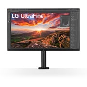 LG 画面の位置を自在に調整できるアームスタンド採用31.5インチ4Kモニター, 32UN880-B