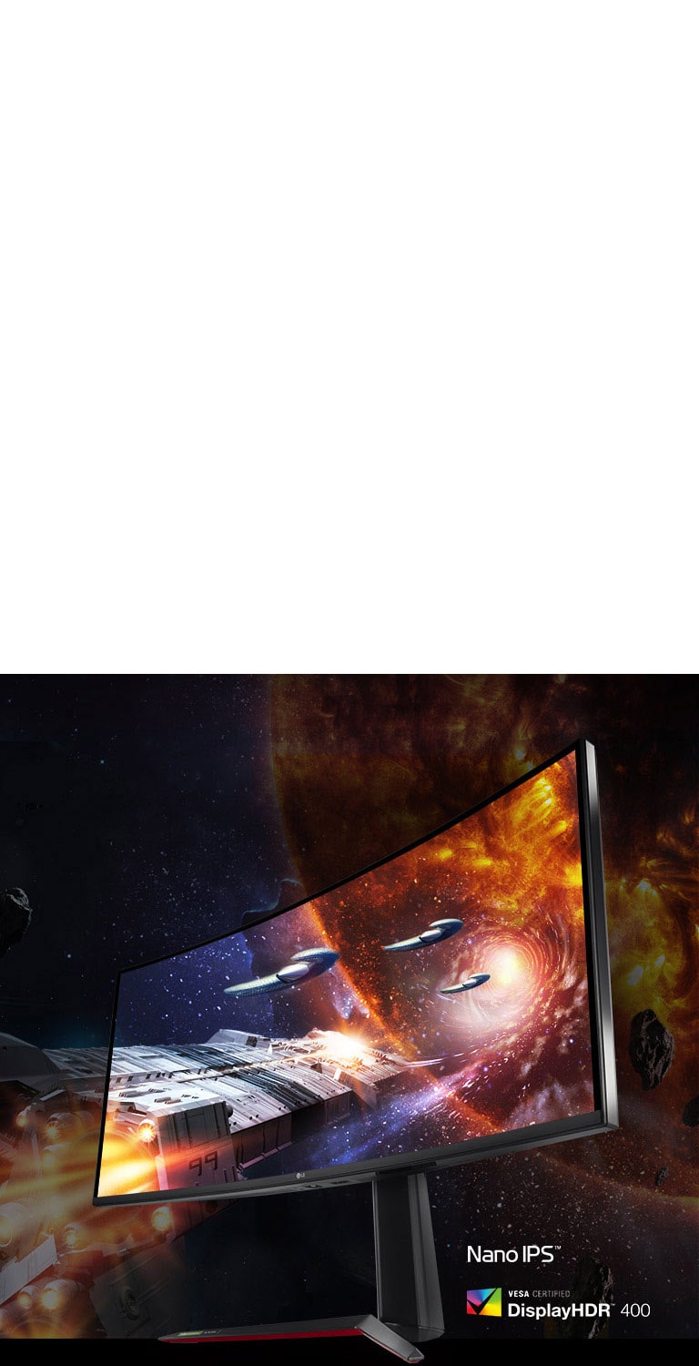 曲面型ウルトラワイドに1ms IPSパネルを搭載による圧倒的なリアリティ