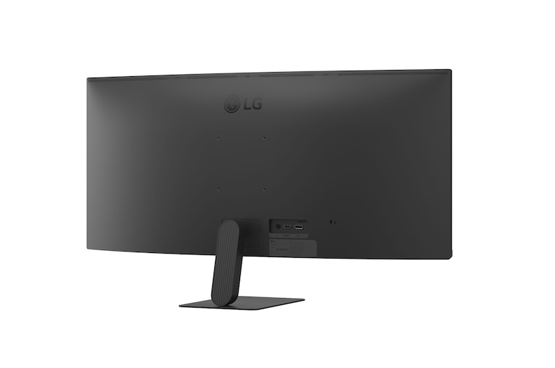 LG 34インチ 21:9 WQHD Curvedディスプレイと27インチ 16:9画面の比較。作業領域が水平方向に拡大されている様子を示す。