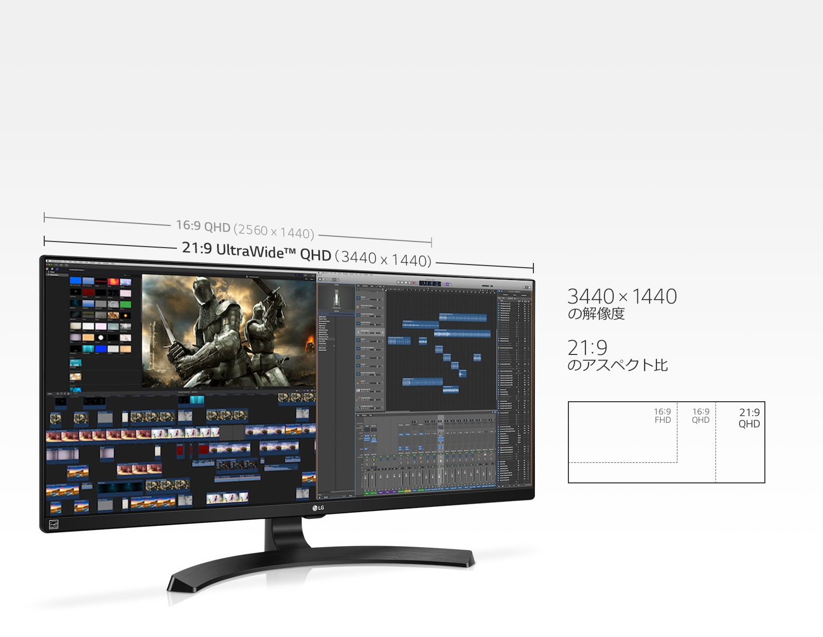 34インチ UltraWide™ QHD (3440 x 1440) IPSモニター - 34WL750