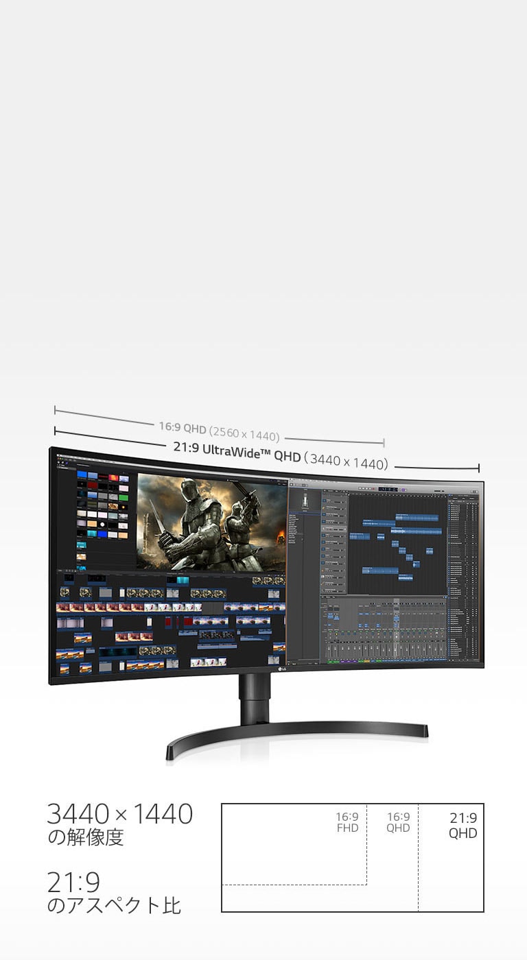 【美品】LG モニター ディスプレイ 35WN75C-B 35インチ