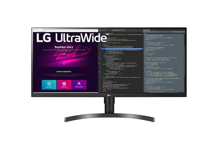 LG 34インチ UltraWide™ QHD (3440 x 1440) IPSモニター, 34WN750-B