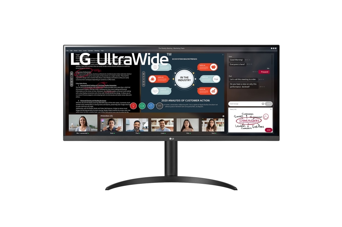 LG 21:9の横長画面が快適な作業性と映像への没入感を演出, 34WP550-B