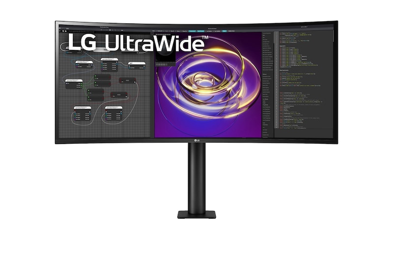 LG 画面の位置を自在に調整できるアームスタンド採用 曲面型ウルトラワイドモニター, 34WP88CN-B