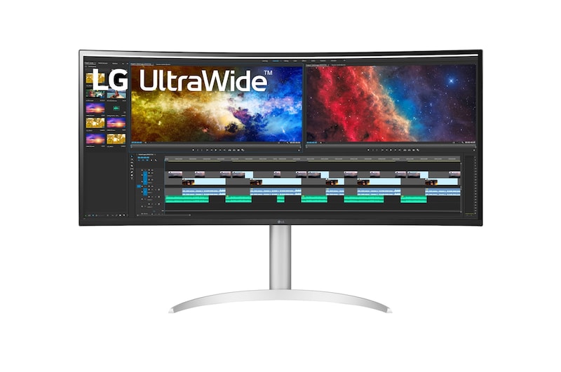 LG 37.5インチ大画面高解像度(3840×1600)曲面型ウルトラワイドモニター, 38WP85C-W