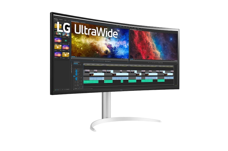 LG 37.5インチ大画面高解像度(3840×1600)曲面型ウルトラワイドモニター, 38WP85C-W