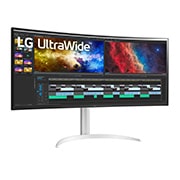 LG 37.5インチ大画面高解像度(3840×1600)曲面型ウルトラワイドモニター, 38WP85C-W