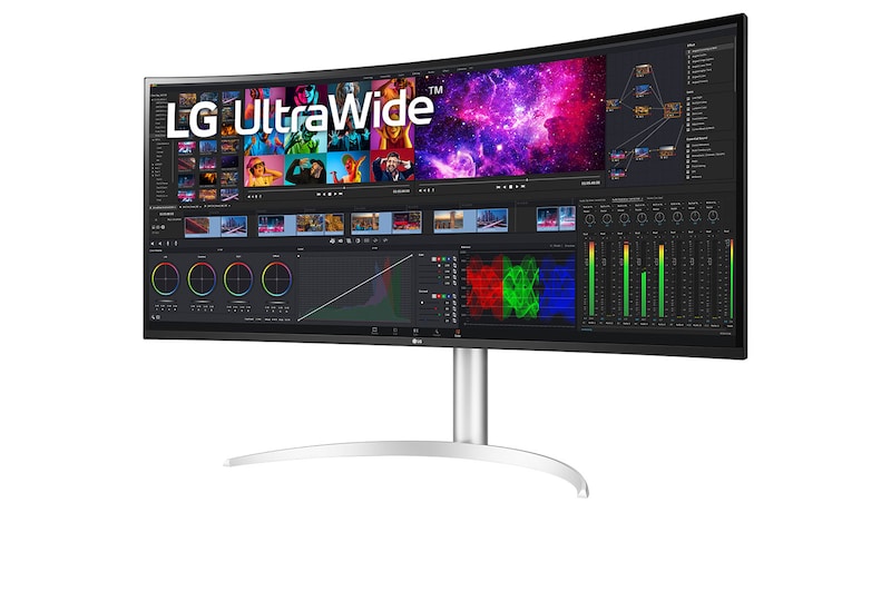 LG 39.7インチ 5K2K Nano IPS 曲面型ウルトラワイドモニター, 40WP95C-W