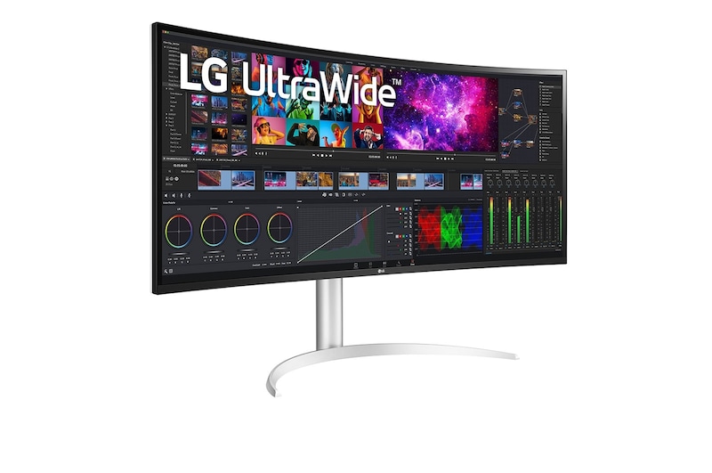 LG 39.7インチ 5K2K Nano IPS 曲面型ウルトラワイドモニター, 40WP95C-W