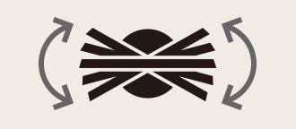 旋回調節可能なモニター。