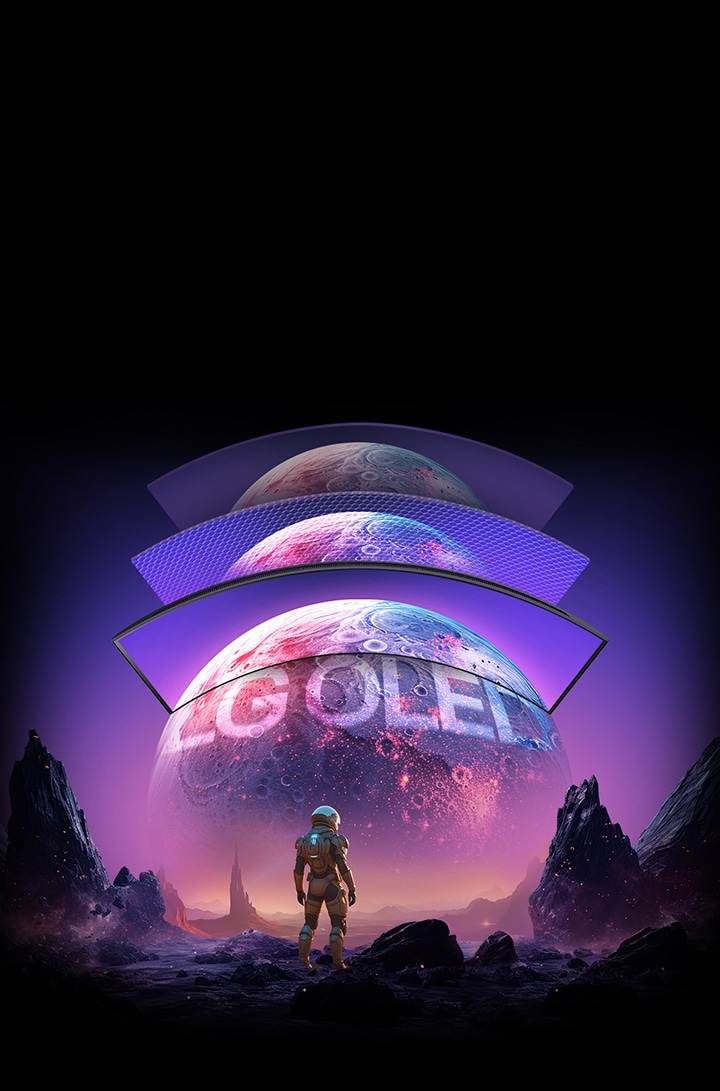 Planetary images appear brighter and clearer on LG OLED monitors.	