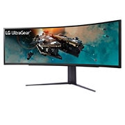 LG 240Hz&1ms(GTG)対応 48.8インチ32:9 5120×1440曲面型ウルトラワイドゲーミングモニター, 49GR85DC-B