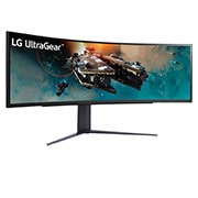 LG 240Hz&1ms(GTG)対応 48.8インチ32:9 5120×1440曲面型ウルトラワイドゲーミングモニター, 49GR85DC-B