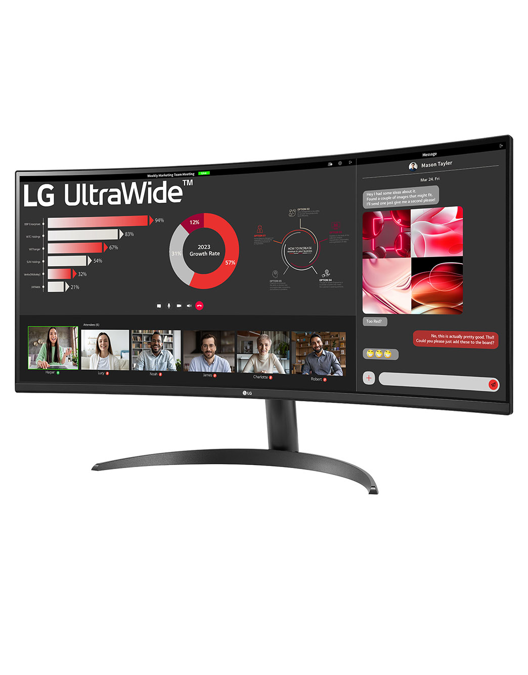 LG ゲーミング モニター 34インチ曲面 (3440×1440)160Hz ultrawide-34wr50qk-mobilezoom-