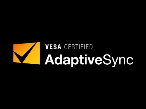 VESA certified AdaptiveSyncのロゴ。	