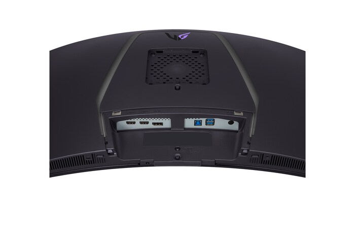 close-up view of ports