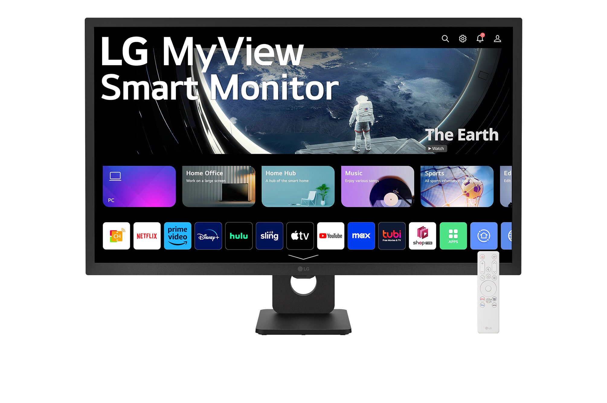 ほぼ未使用　極美品　LG スマートモニター　32SROF-W 32インチ myview-smart-32sr50f-b-gallery