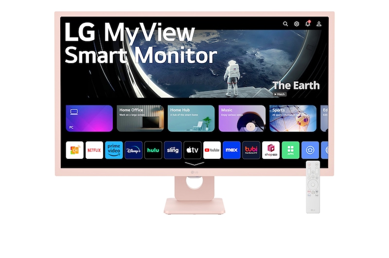 LG webOS搭載 31.5インチ(ピンク) フルHD IPS LG MyView Smart Monitor（チューナーレステレビ）, 32SR50F-P