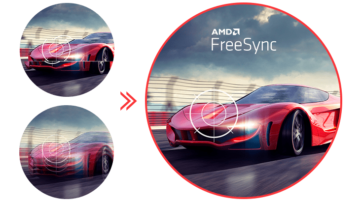 流れるような素早い動きのAMD FreeSync。