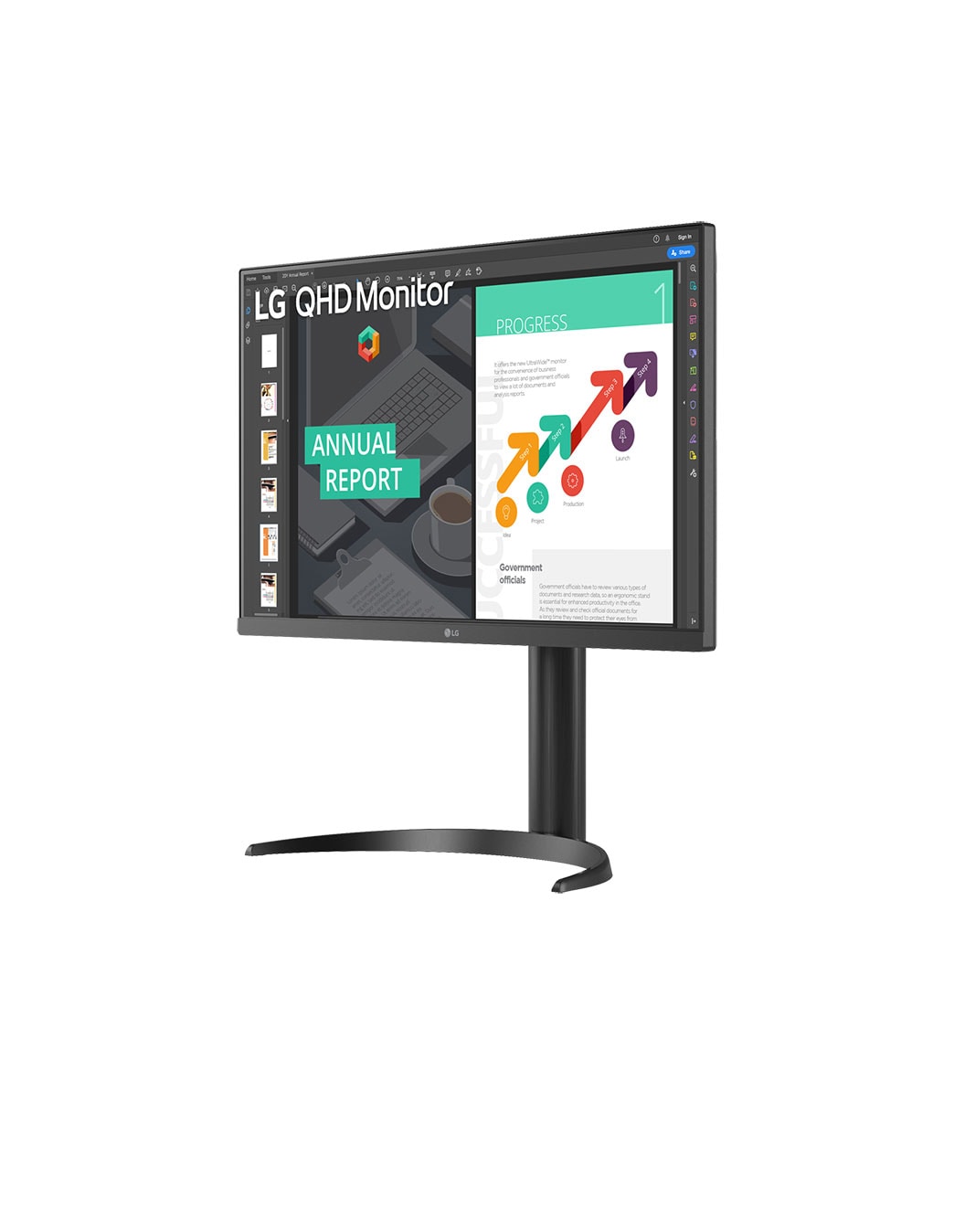 公式】 LG エルゴノミックスタンド WQHD IPSモニター - 27QN850-B | LG