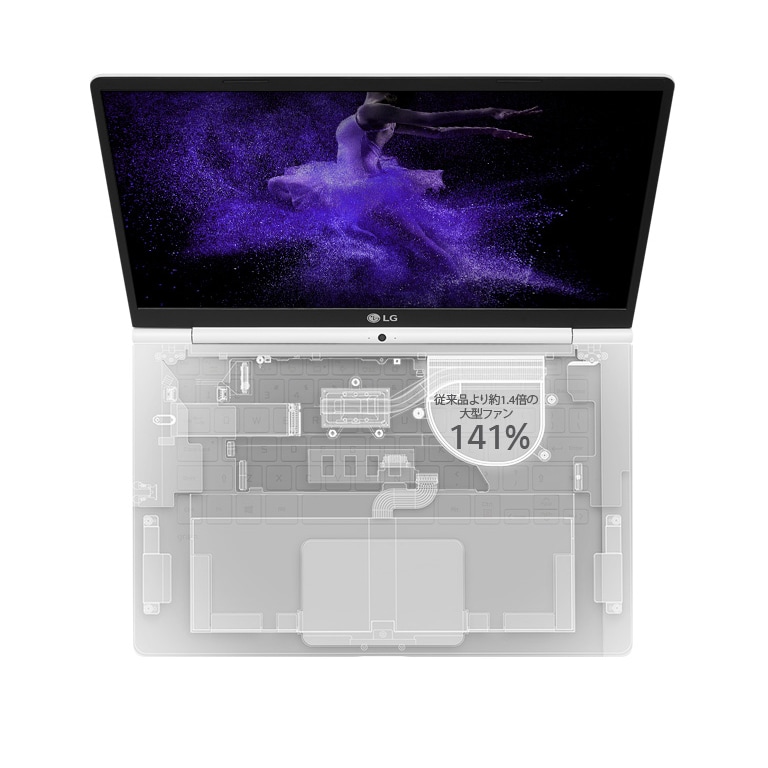 Windowsノート本体 LG 14Z970 LG gram 14Z970-GA55J i5-7200U 12GB 256GB 14インチでわずか