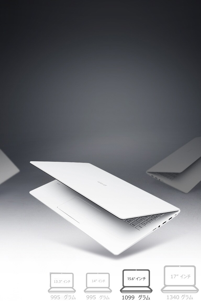 第8世代Core™ i7搭載の15.6インチ高性能モデル。15.6インチ 1095g/最大