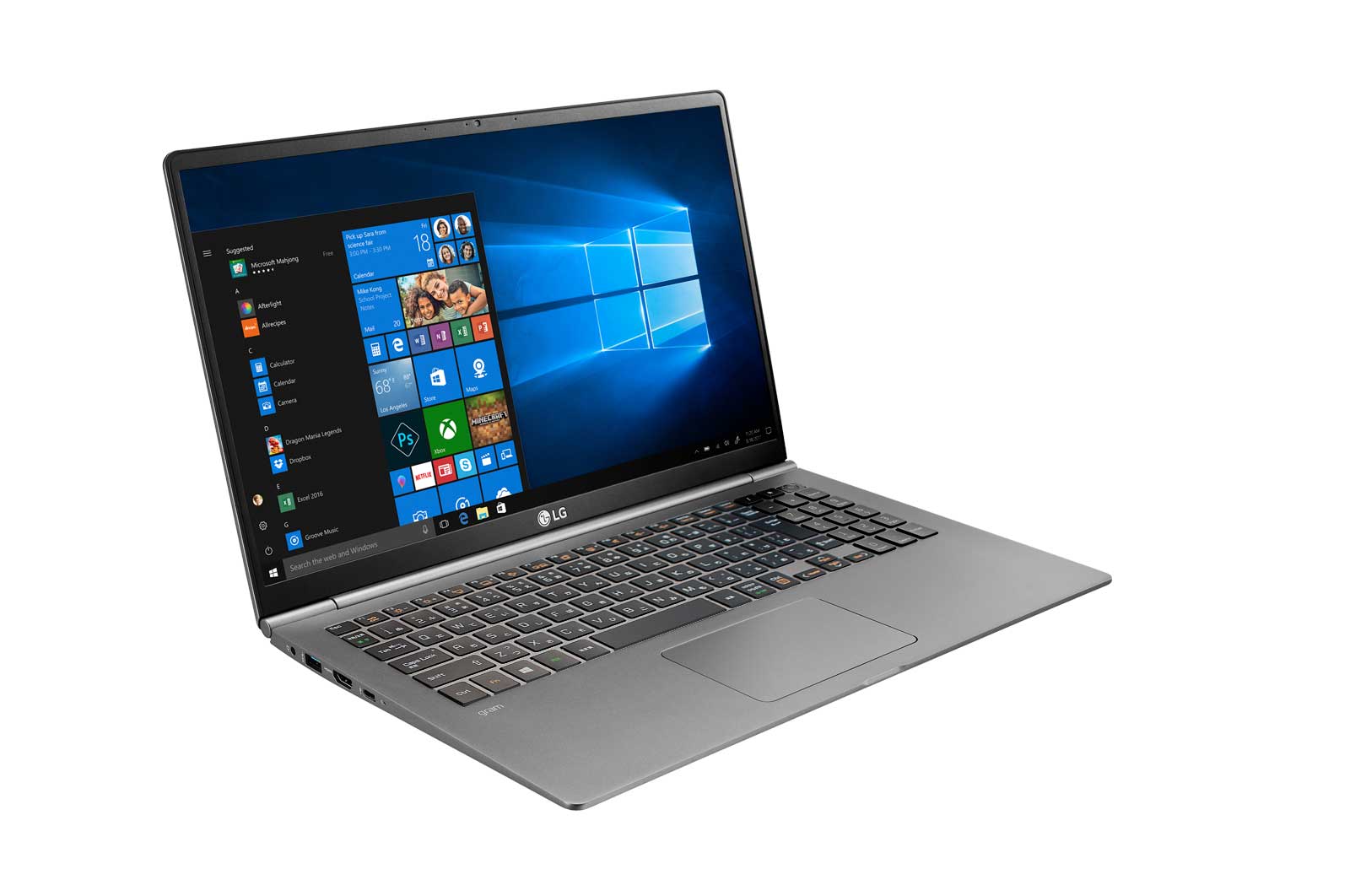 LG Thunderbolt™ 3、指紋認証、タッチスクリーン対応 15.6インチCore™ i7モデルWindows 10 Home, 15Z980-HA7TJ