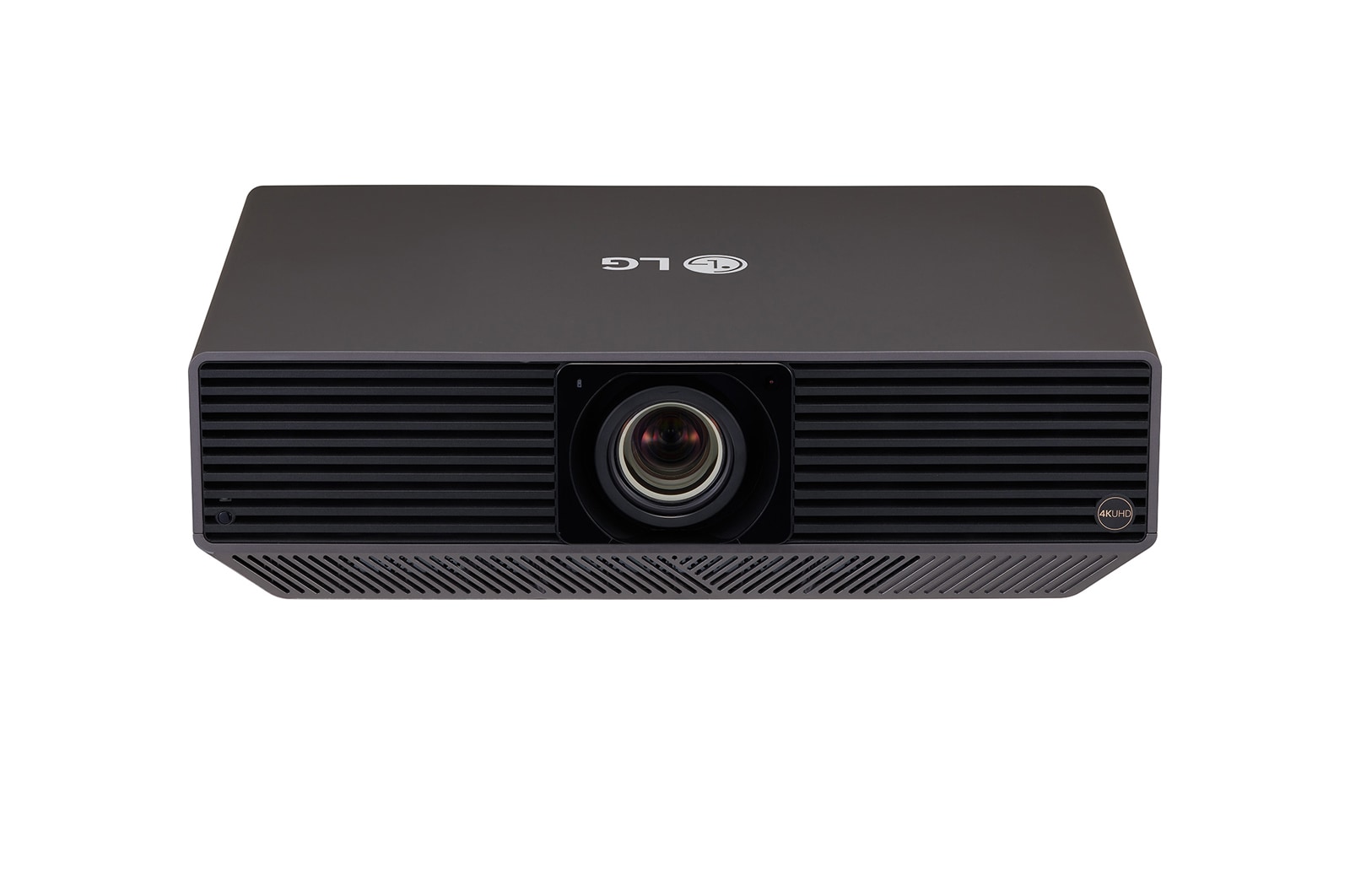 輝度7,000ルーメン LG ProBeam 4K(3840x2160) レーザーサイネージプロジェクター BU70QGA の正面画像	