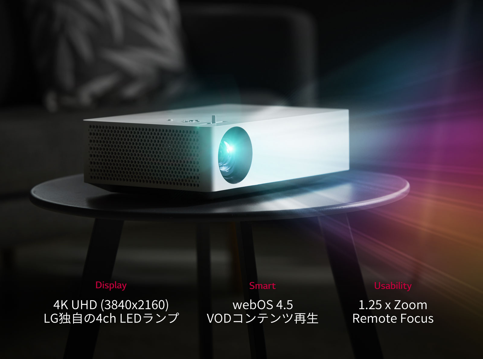 LG HU70LSB プロジェクタ- 4k 2021 年製 s1007 HU70LSB | プロジェクター | LGエレクトロニクス・ジャパン | LG JP