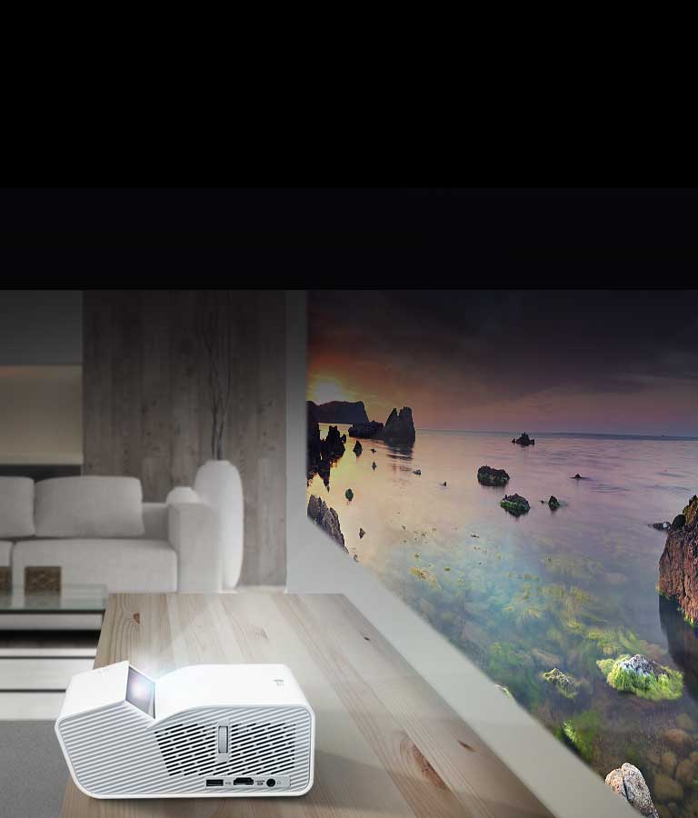 LG CineBeam PH55HG 超短焦点プロジェクター 映像の楽しみ方を変える「超短焦点+バッテリー内蔵」 - PH55HG