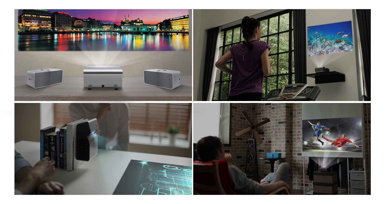 LG Electronics - LG PH55HG 超短焦点プロジェクター 映像の楽しみ方を変える「超短焦点+バッテリー内蔵」 - PH55HG