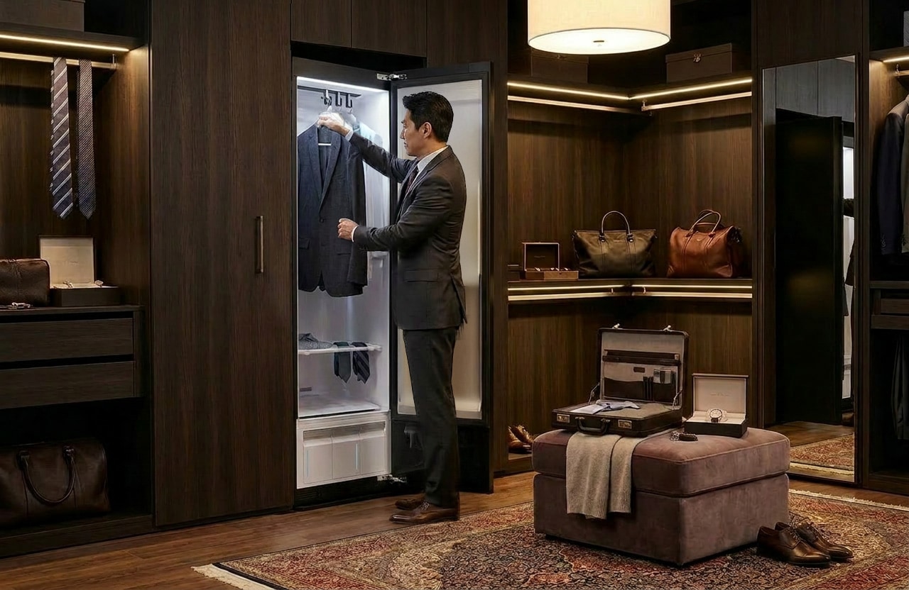 LG Styler™の活用シーン_出勤用のスーツや学生服に