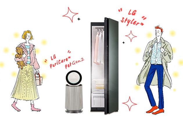 S3MF | LG Styler 衣類ケア 花粉、ニオイ対策 ミラー | LG JP