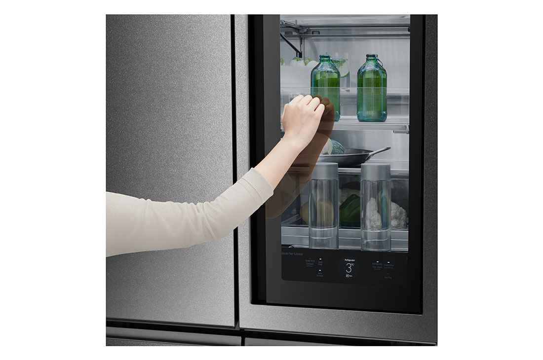 定価90万円 極美品 LG エレクトロニクス SIGNATURE 676L InstaView Door-in-Door GR-Q23FGNGR 2021年製 大型冷蔵庫 133847564976158.jpg