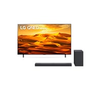 【公式限定セット】 65V型 4K量子ドット液晶テレビ 65QNED90JQA &#xff0b;サウンドバ&#xff0d; SC9S 65QNED90SC9 の正面画像	