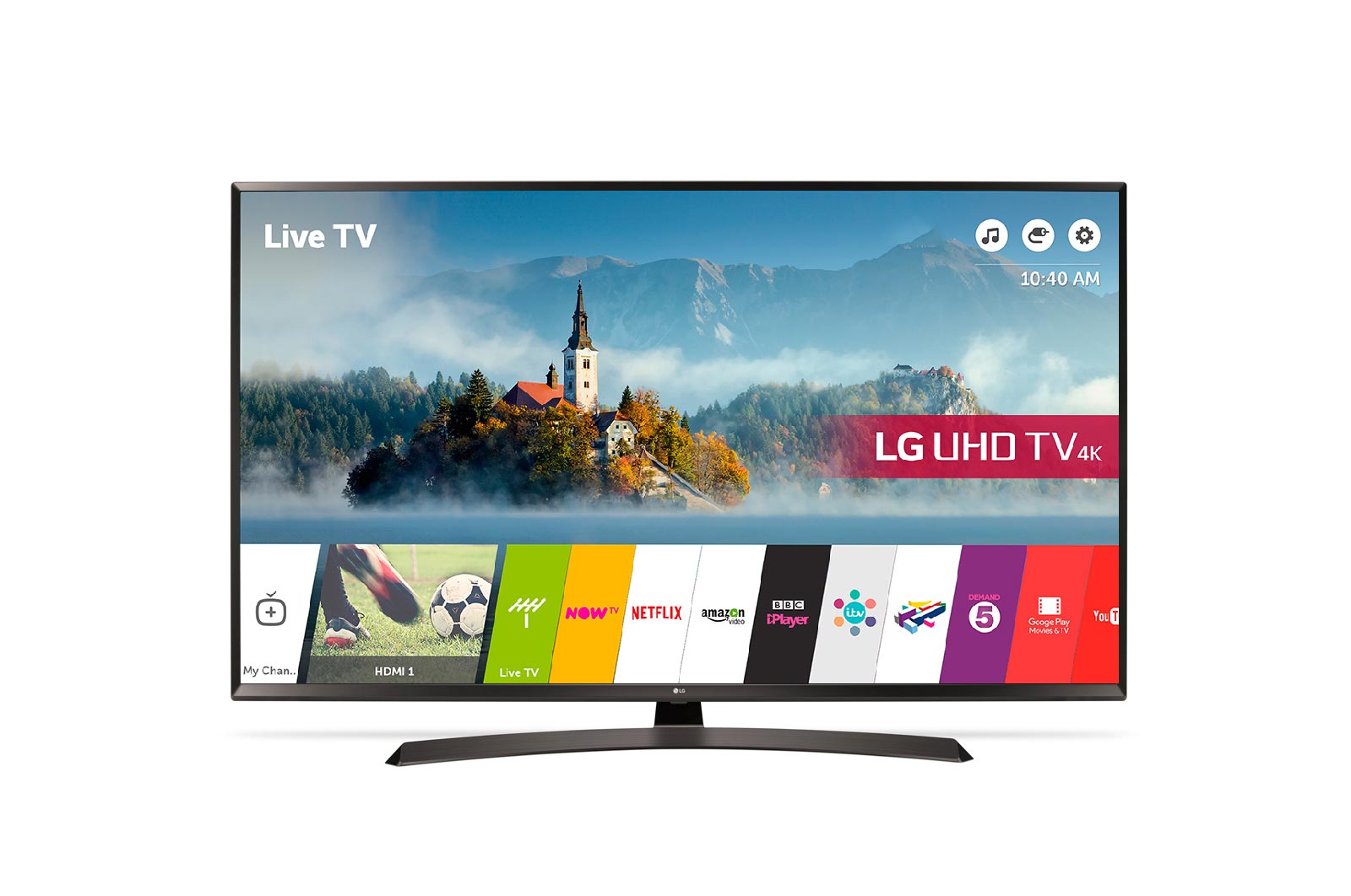 ピュアサラウンドやwebOS搭載、日常から4Kクオリティを楽しむ 65UJ630A の正面画像	