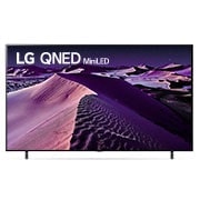 インフィル画像と製品ロゴ付きの LG QNED テレビの正面画像