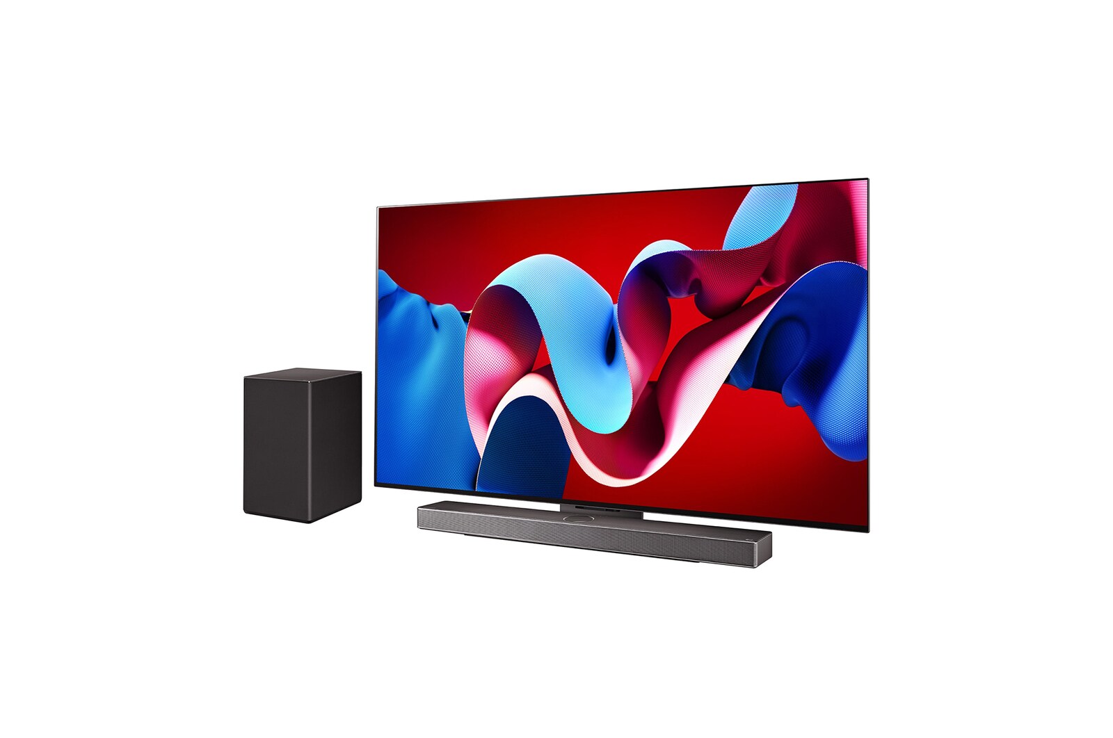Front view of 65V型 4K有機ELテレビ ＋ サウンドバー セット OL65C4SC9S